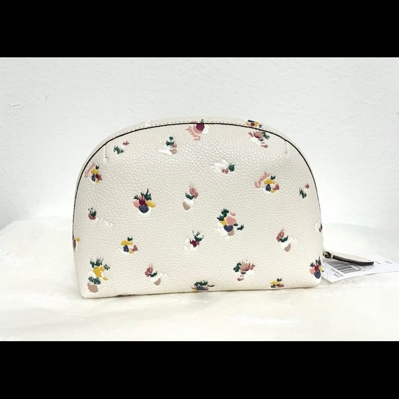 Coach Julienne Cosmetic Case 17 With Paint Dab Floral Print NEW - Picture 3 of 6
